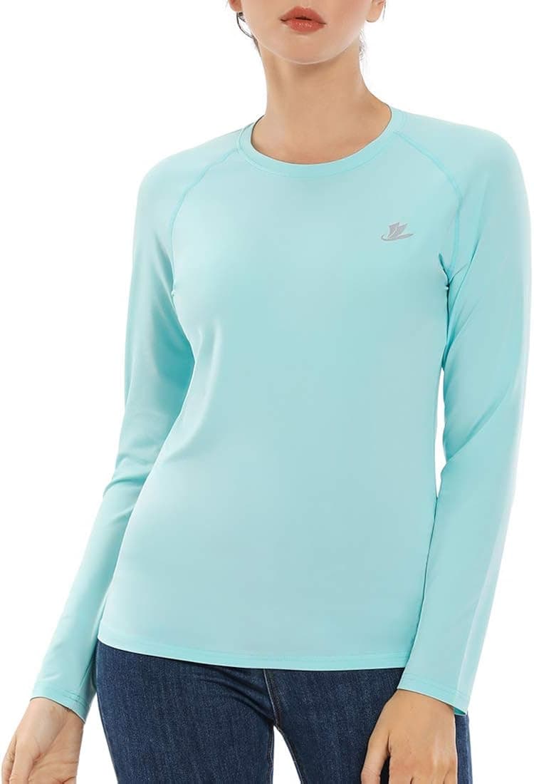 DEVOROPA Women's SPF Shirts UPF 50+ UV/Sun Protection Long Sleeve Outdoor Performance Sun Shirt