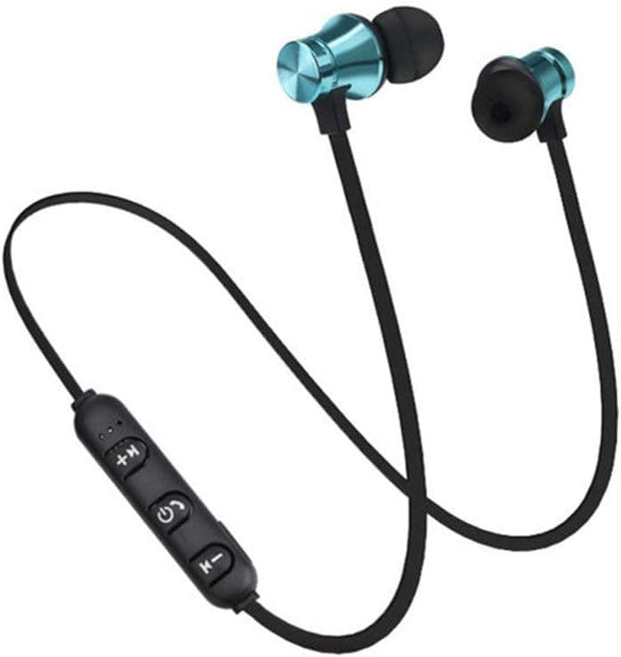 Earphone Magnetic in-Ear Stereo Headset Earphone Wireless Bluetooth 4.2 Headphone Gift High Performance Easy to Use Blue