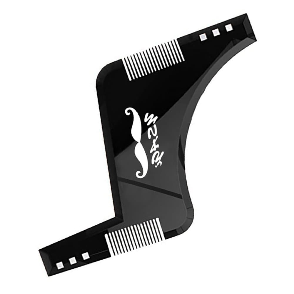 Beard Shaping Tool Template, YSAGi Beard Styling Comb for Line Up and Edging, Men’s Facial Hair Style Stencil (Black)