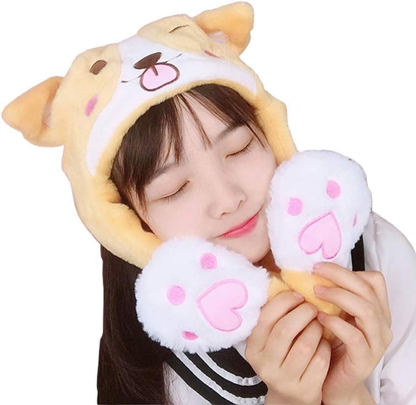 YunNasi Cute Plush Rabbit Hat Ear Moving Funny Toys for Children Party Halloween Dress Up Cosplay