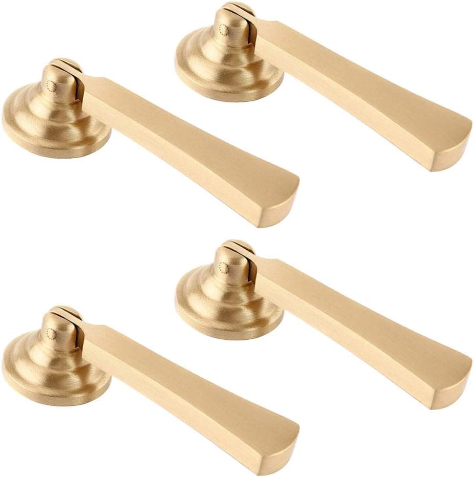Feijinmao 4 pcs Brass Bamboo Knob Drop Pull Brass Antique Style Metal Drawer Bamboo Tear Drop Cabinet Decorative Pull Handle Knob Furniture Accessories Knob (Medium)