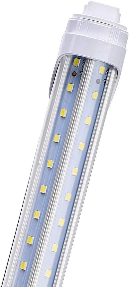 Plan Hoot R17D/HO/CW 7 Feet 48 Watt 6500K F84T12/T8 Fluorescent Replacement Clear Lens V Shaped (270 Degree Beam Angle) Tube Light for Outdoor Signs, Cooler, Freezer etc (Lot of 10)