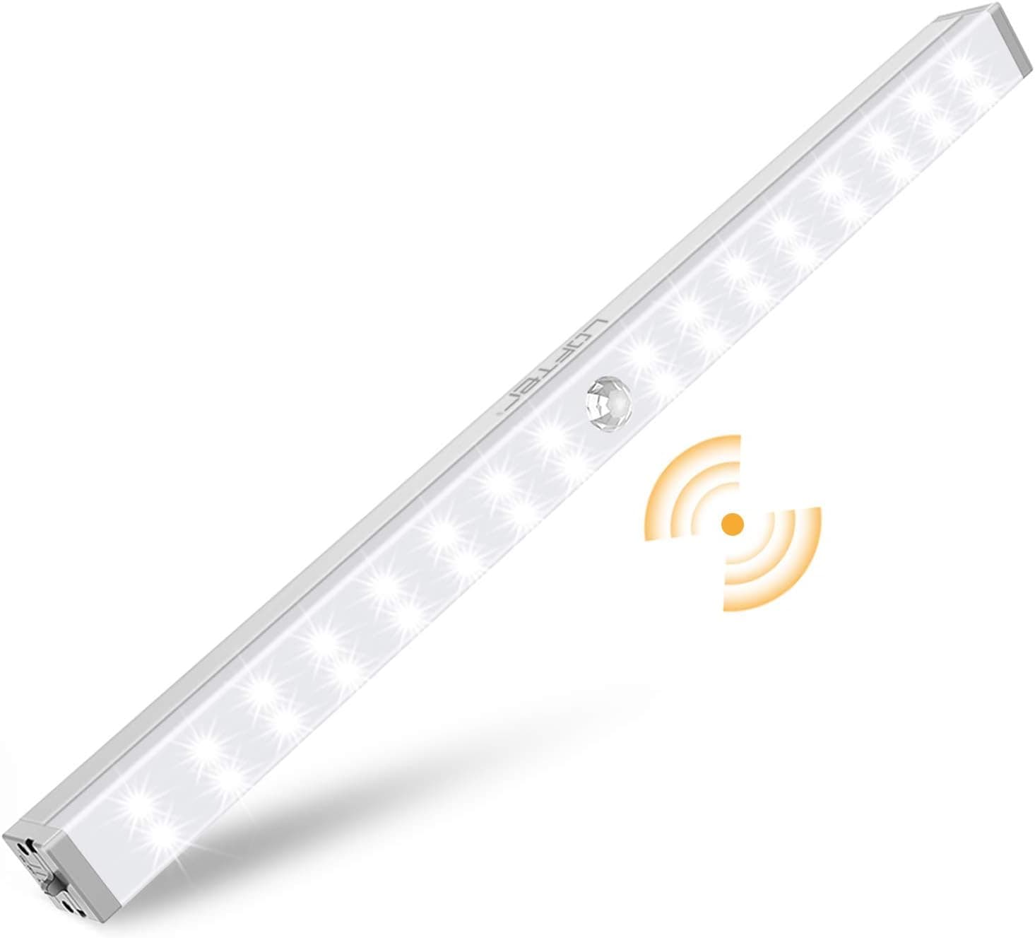 Closet Lights Battery Operated, LOFTer 32-LED Wireless Wardrobe Light with 2 Sensor Modes, Portable Motion Sensor LED Lights for Closet, Under Cabinet, Cupboard, Hallway, Kitchen Stick Night Lighting