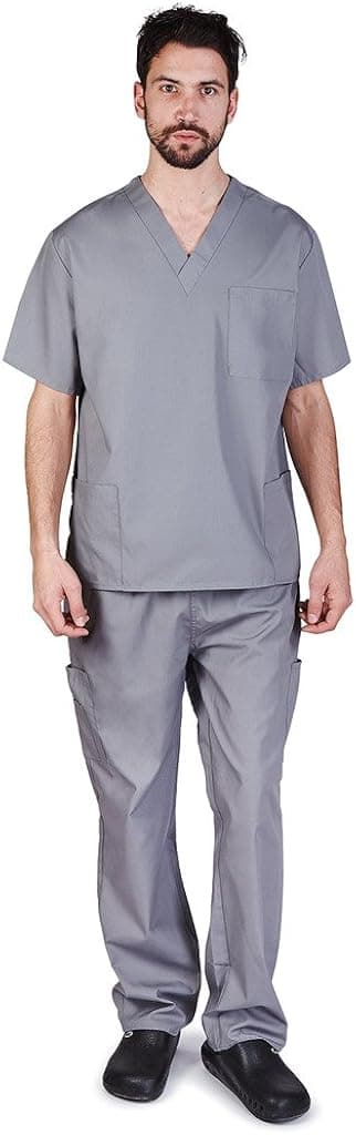 Natural Uniforms Comfortable Fit Men's Workwear Uniform 8 Pocket Top and Pant Set