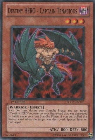 YU-GI-OH! - Destiny Hero - Captain Tenacious (LCGX-EN123) - Legendary Collection 2 - 1st Edition - Common