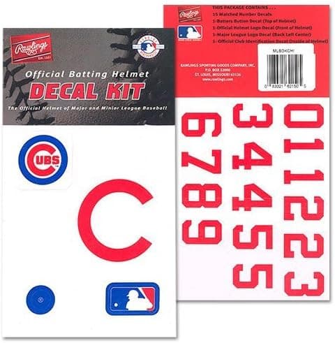 MLB Batting Helmet Decal Kit from Rawlings