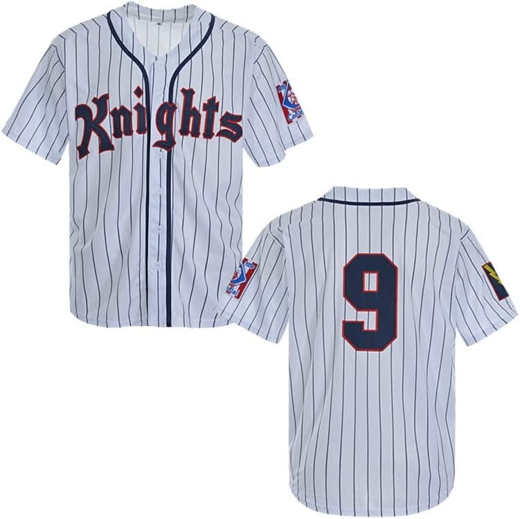 Men's Roy Hobbs New York Knights The Natural Movie Baseball Jerseys White Stripes