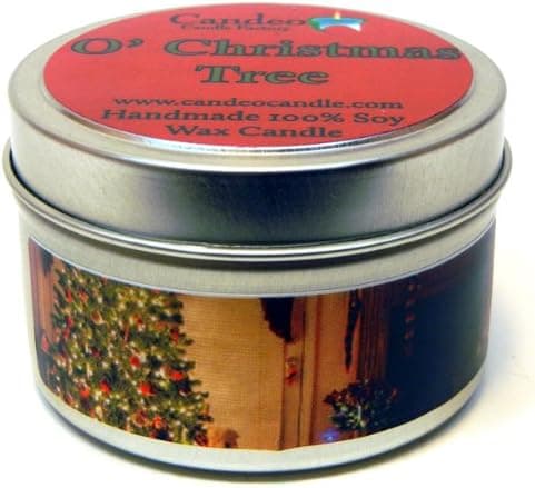 O' Christmas Tree 4oz, Super Scented Soy Candle Tin