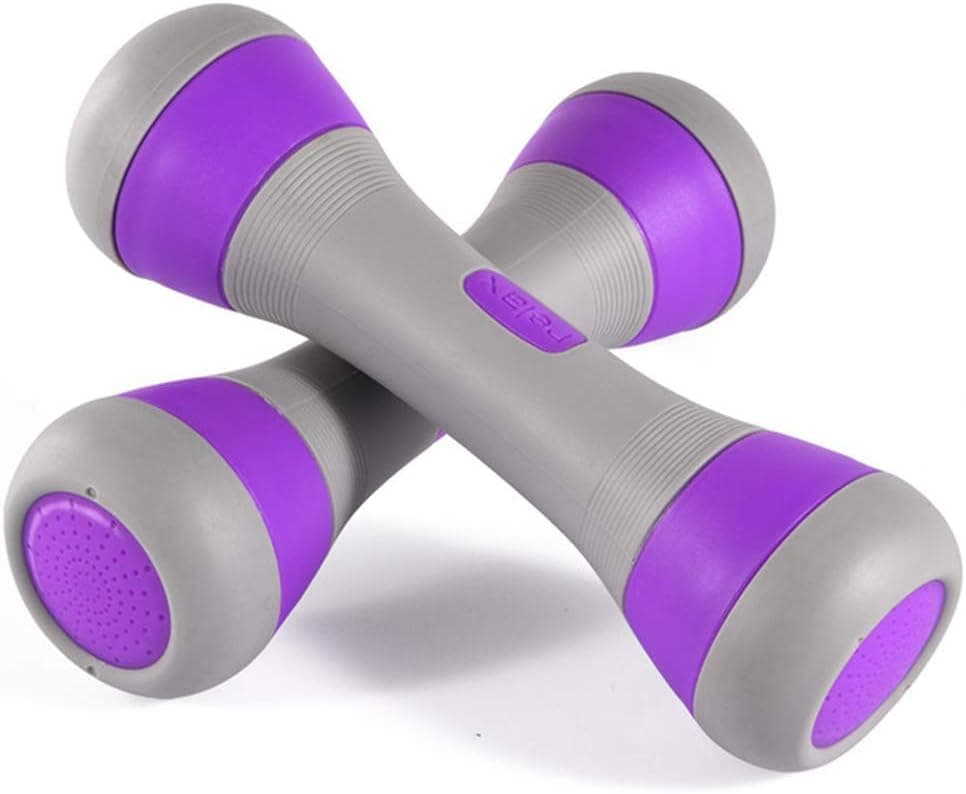 Fitsky Adjustable Dumbbells for Women Hand Weights with Removable Steel Blocks for Home Workout Fat Burning and Weight Lose 2.2 LBS to 4.4 LBS Per Piece Set of 2