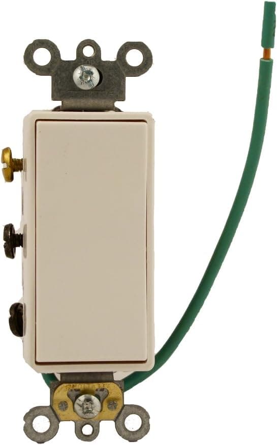 Leviton 5686-2W 15 Amp, 120/277 Volt, Decora Plus Rocker, Double-Pole Double Throw, Center Off, Maintained Contact, White