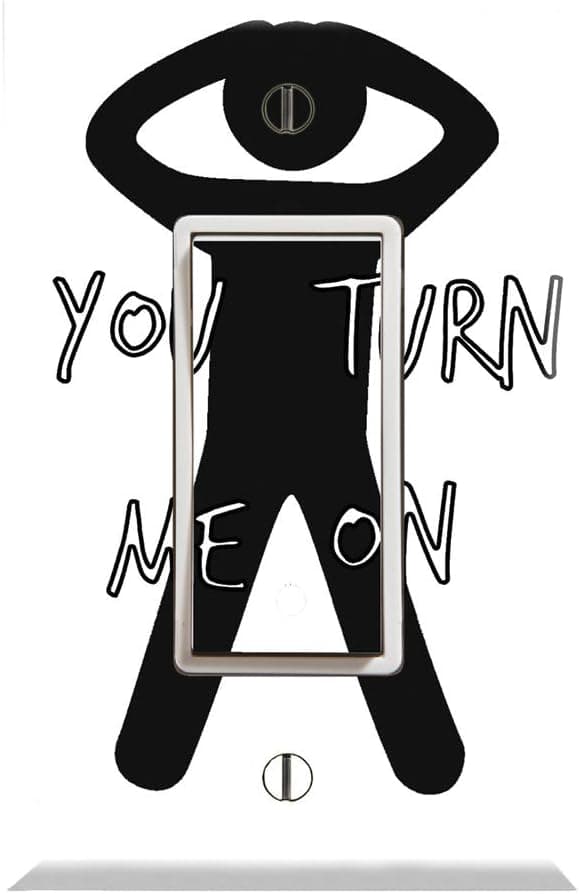 Graphics Wallplates - You Turn Me on - Single Rocker Wall Plate Cover