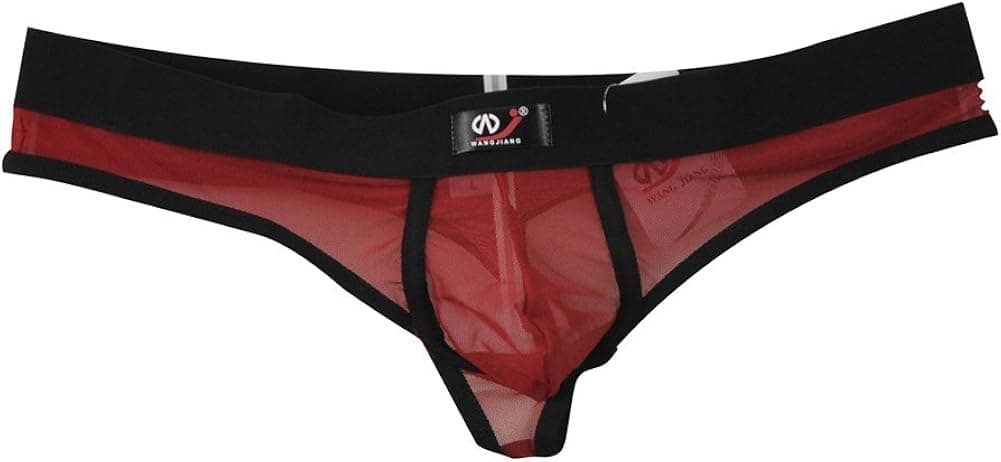 Zacoo Men Sheer Mesh Brief Size S Color Red