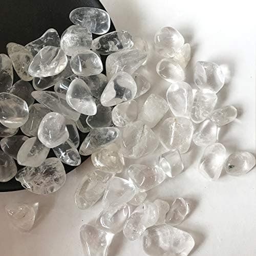 1 Lb/460g 9-12mm Irregular Crystal Quartz Tumbled Chip Stones,Irregular Shaped Stones Healing Reiki Crystal Jewelry Making Home Decoration(White)…