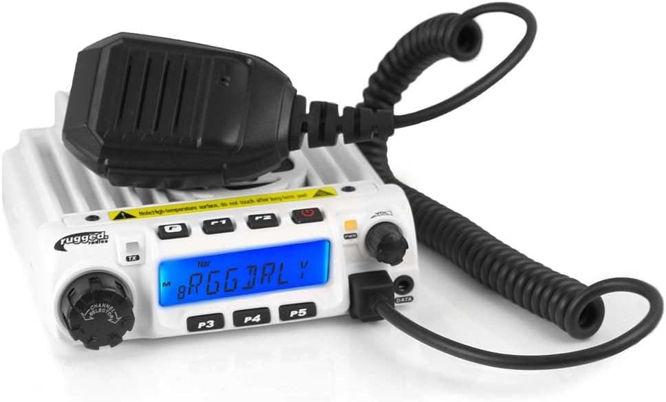 Rugged Radios RM60-V 60 Watt Two Way VHF Mobile Radio with Hand Mic, Mounting Bracket and Mounting Hardware