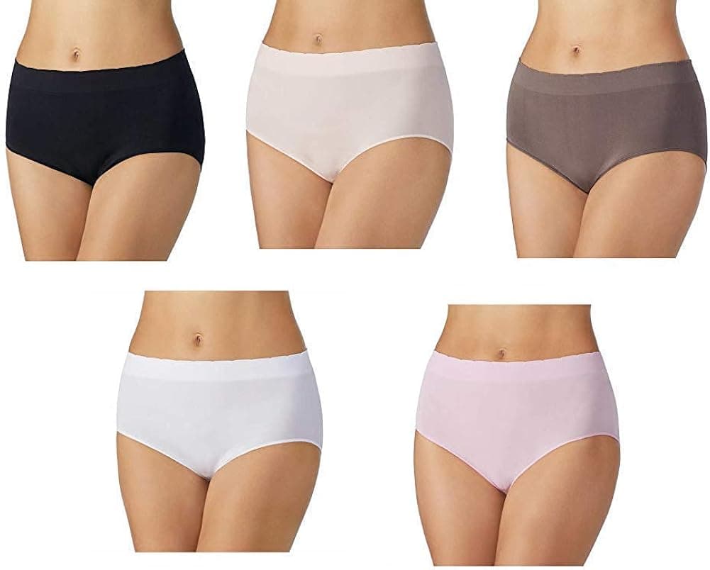 Carole Hochman Ladies’ Seamless, Stay in Place Brief, Full Coverage, 5 Pack