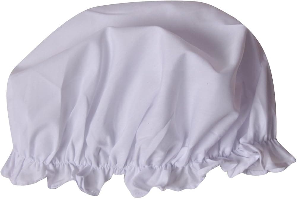 Mrs. Santa Claus Christmas Holiday Hat Accessory (One Size, White Mop Cap)