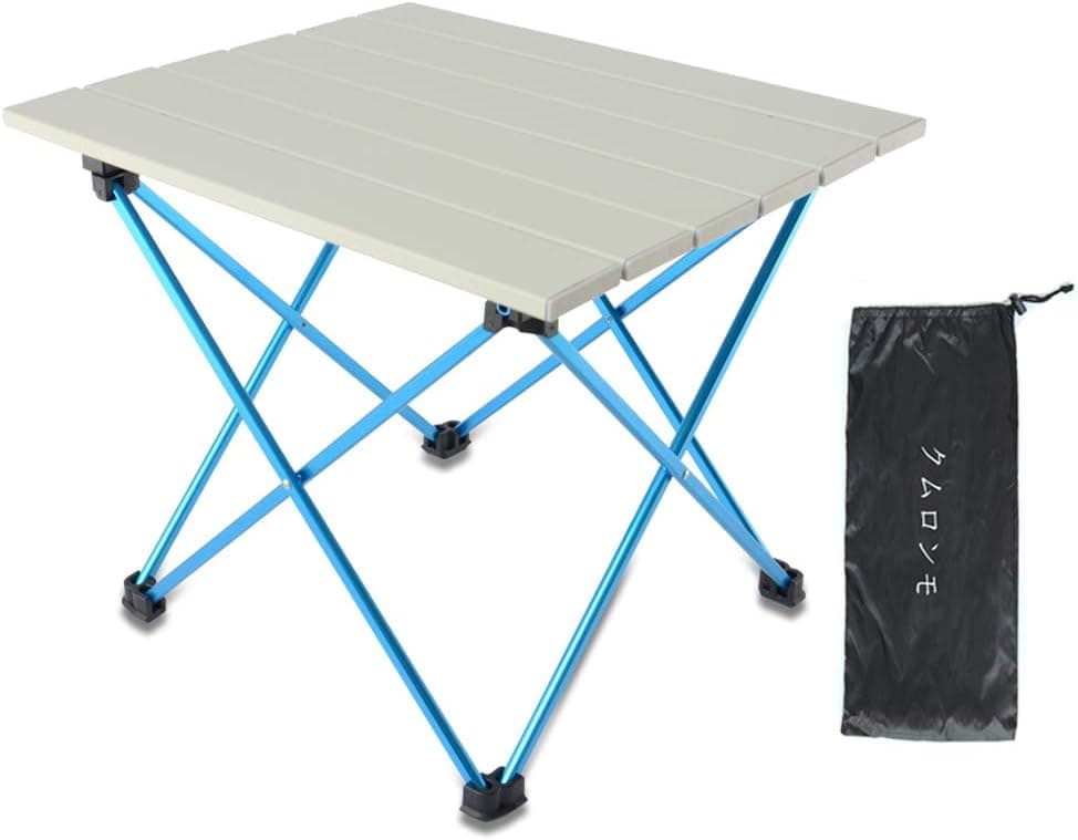 Portable Aluminum Folding Camping Tables Lightweight Solid Backpacking Collapsible Outdoor Beach Table with Carry Bag for BBQ, Hiking, Cooking, Picnic(YESI)