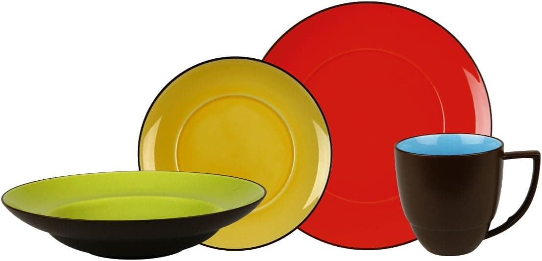 Waechtersbach Duo 16-Piece Place Setting, Multi