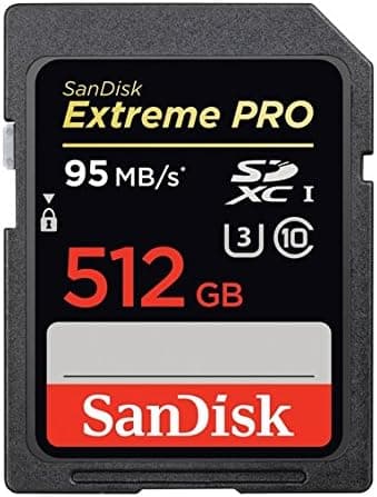 SanDisk 512GB Extreme Pro UHS-I U3 Class 10 SDXC Memory Card
