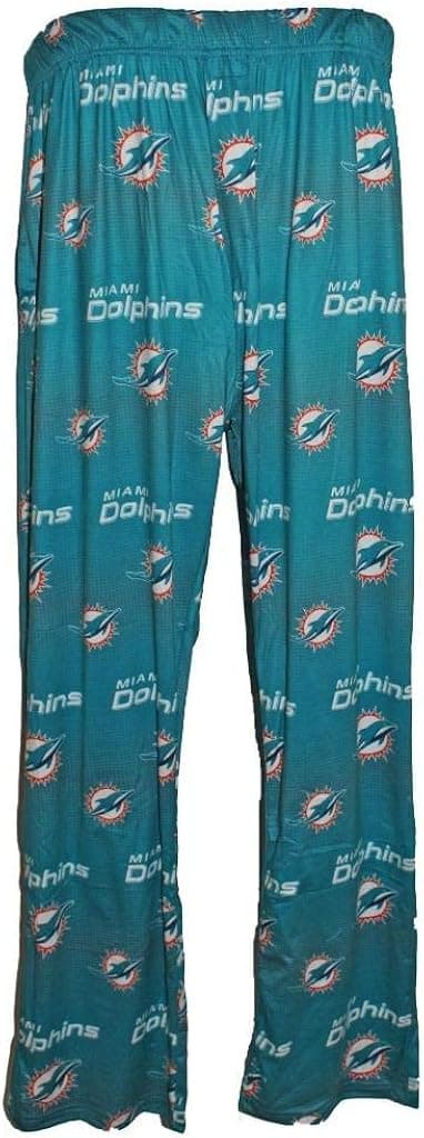 Miami Dolphins Men's Scatter Pattern Pajama Lounge Multi Color Pants