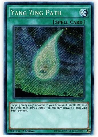 YU-GI-OH! - Yang Zing Path (MP15-EN105) - Mega Pack 2015 - 1st Edition - Secret Rare