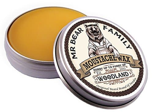 Mr Bear Family Moustache Wax (30ml/1.01oz) - Made in Sweden (SCENT: Woodland)