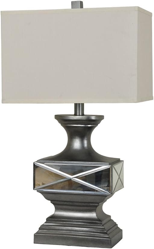 Metro Black Nickel and Mirror Table Lamp