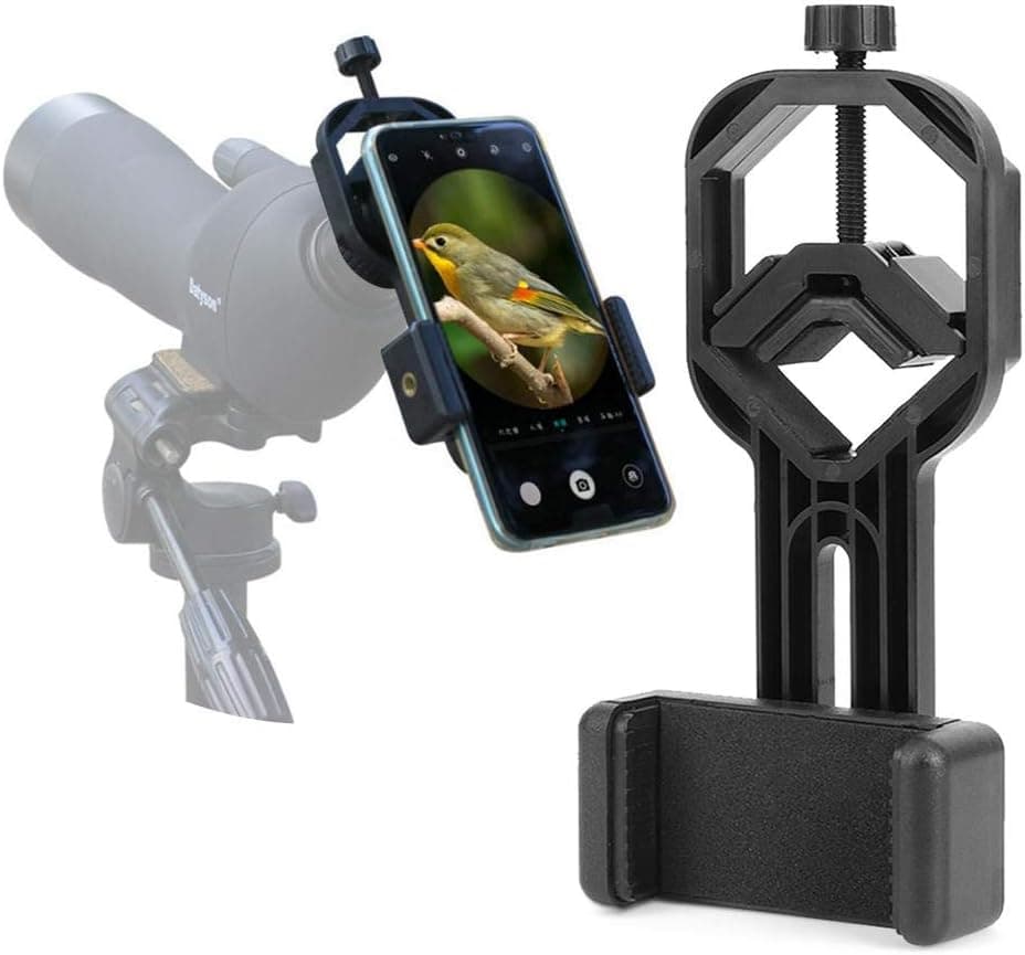 Cellphone Telescope Adapter Mount, Universal Smartphone Telescope Phone Adapter Mount for Monocular Binocular Spotting Scope Astronomical Telescope