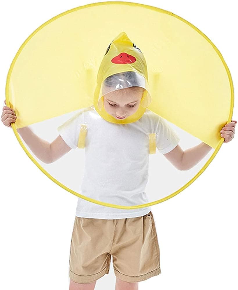 Old Tjikko Kids Raincoat,Children's Cloak,Hooded Poncho Packable Cartoon Umbrella for Baby Boys Girls