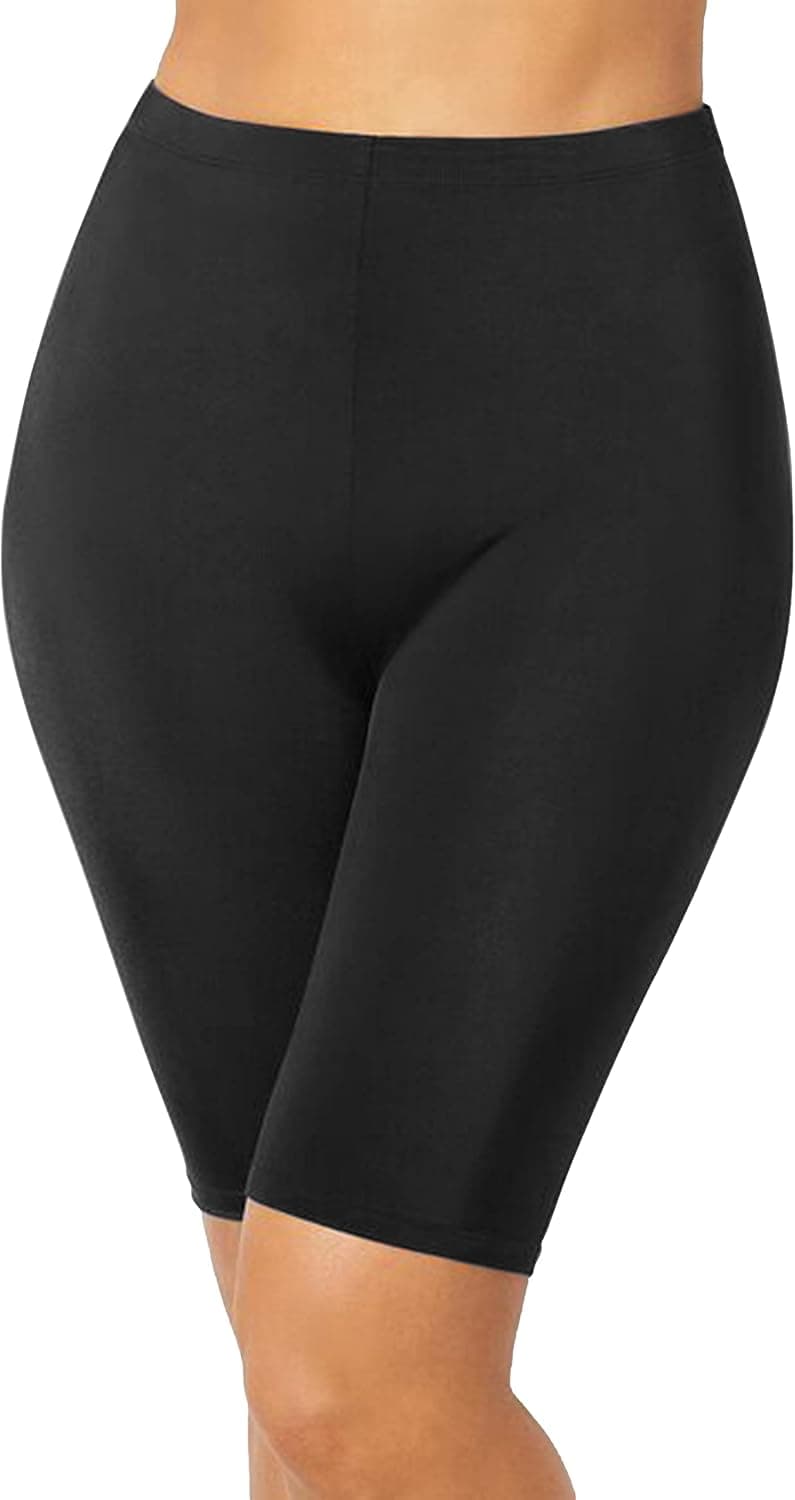 Beautikini Women's Swim Shorts Long Board Shorts High Waist Bathing Suit Bottom Plus Size Tankini Swim Shorts
