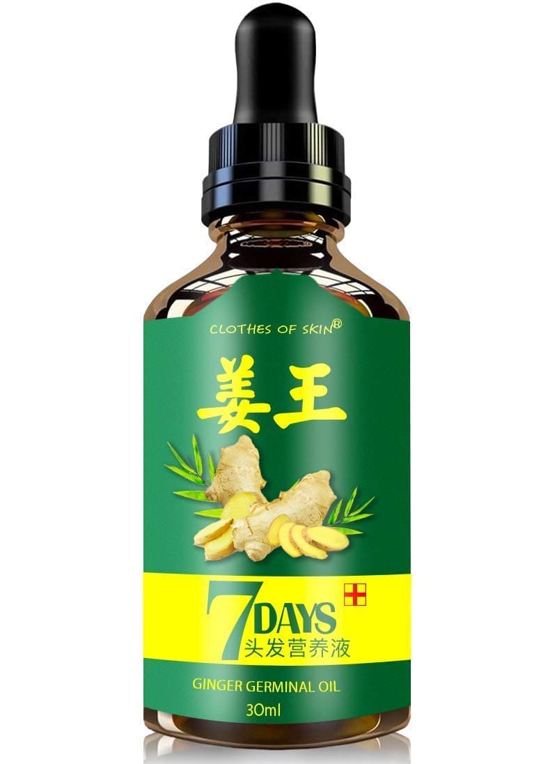 Hair Growth Serum, 2020 Ginger Hair Growth Oil, Ginger Germinal Essential Oil, Stops Hair Loss, Thinning, Balding, and Promotes Promotes Thicker, Stronger For Women and Men