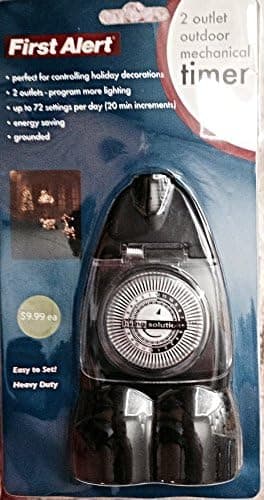 First Alert 2 Outlet Energy Saving Outdoor Timer