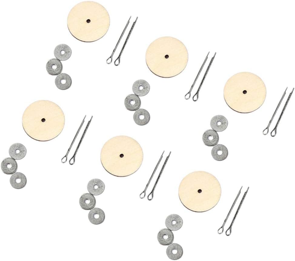 MILISTEN 20 Set 40MM Doll Joint Cotter Pin Joints and Fibreboard Discs Wooden Dolls Accessories for Soft Toys Teddy Crafts