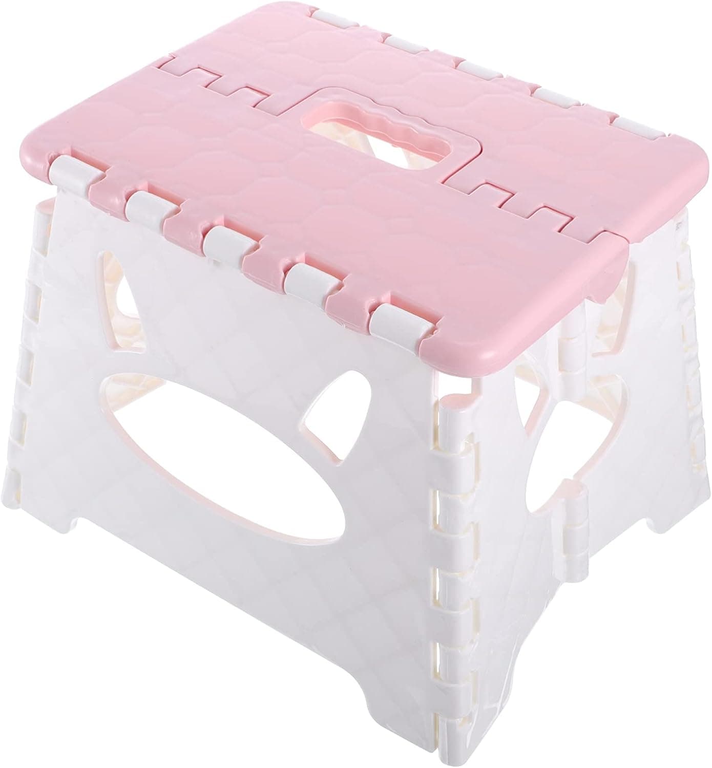BESPORTBLE Folding Step Stool Plastic Footstool Foldable Stool Rest Stool Seat Chair Plant Stand Nightstand for Kitchen Garden Bathroom Camp Stepping Stool Pink