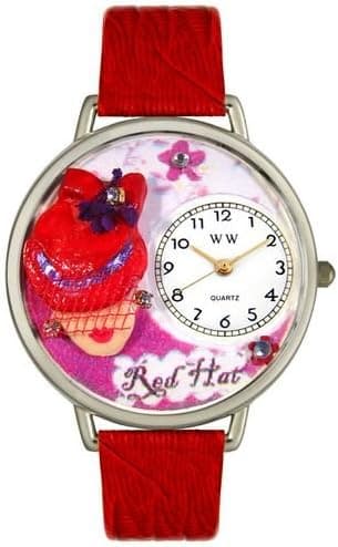 Whimsical Watches Unisex U0470005 Red Hat Madam Red Leather Watch