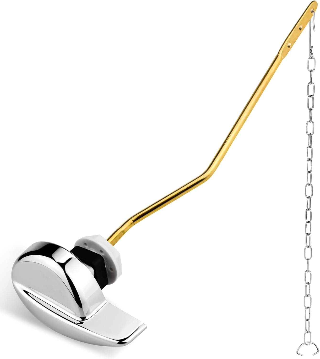 Ullnosoo Upgraded TOTO Toilet Handle Replacement with Chain, for TOTO THU068#CP Trip Lever for St743S, St454E Toilet Tank Metal Material Side Mount Flush Handle