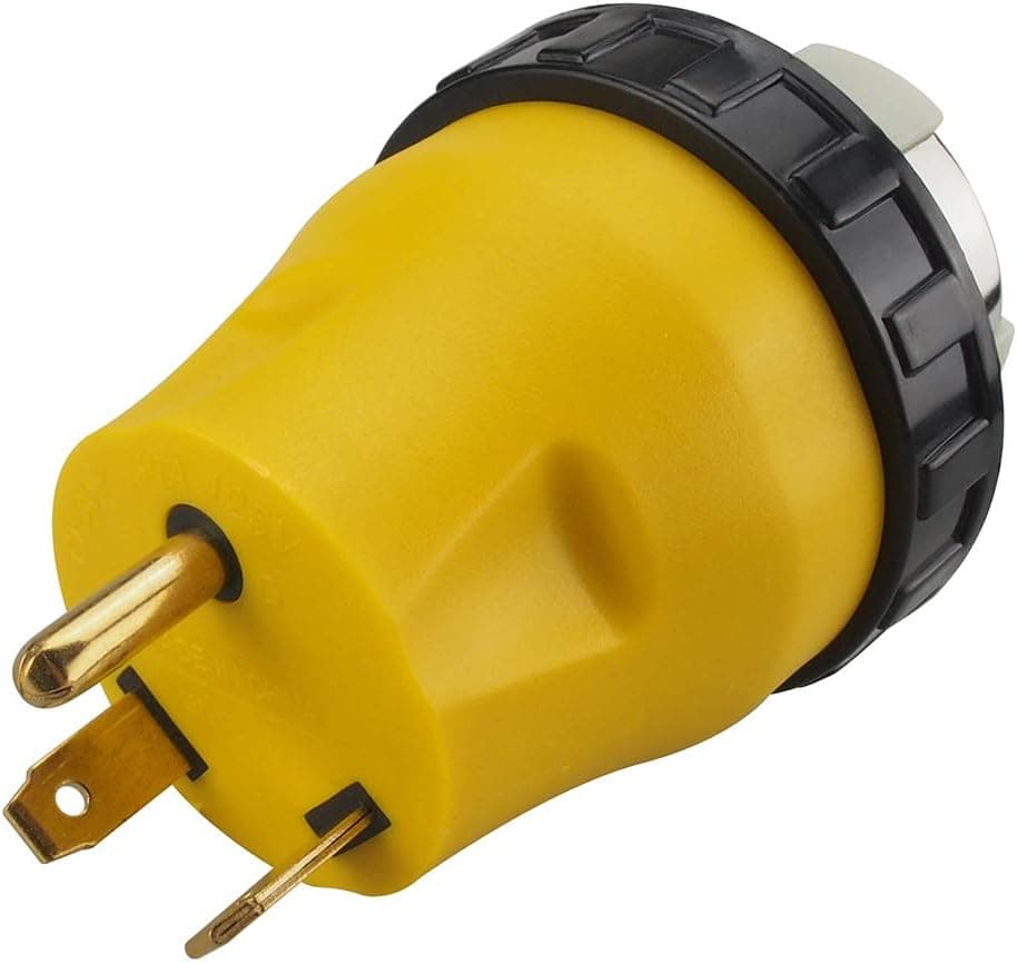 3-Prong 30Amp to 50Amp RV Adapter 50 Amp to 30 Amp Twist Lock RV Adapter, NEMA TT-30P to SS2-50R RV,30 Amp Male to 50 Amp Female