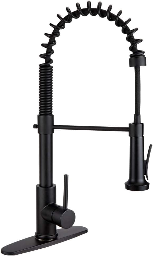 Faucets for Kitchen Sinks Single Hole Deck Mount Kitchen Faucet Pull Out Kitchen Faucet Black Solid Brass Commercial Faucet for Kitchen Sink Grifos De Cocina