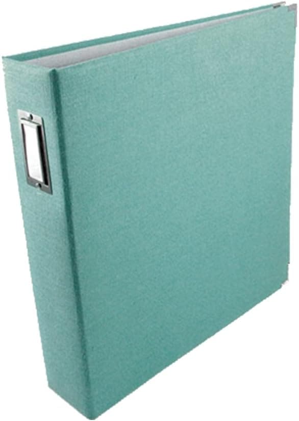 We R Linen 3-Ring Binder 12"X12"-Aquamarine