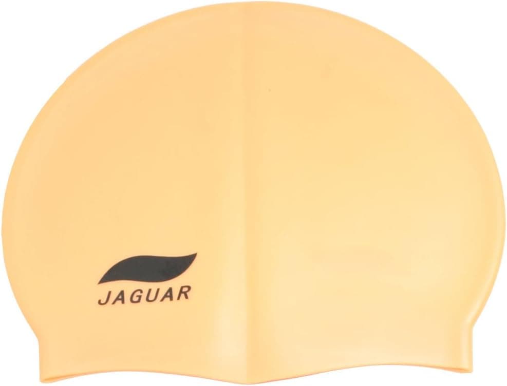 Interior Anti Slip Orange Silicone Skin Swimming Cap