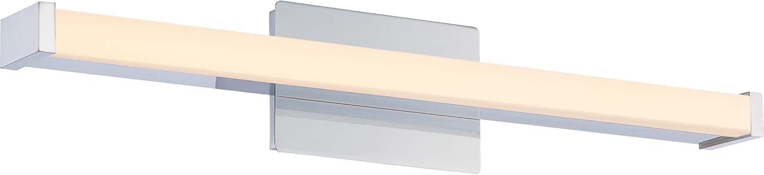 Quoizel PCPE8524C Promenade Acrylic LED Bath Bar Vanity Wall Lighting, 1-Light, 8 Watt, Polished Chrome (5"H x 24"W)