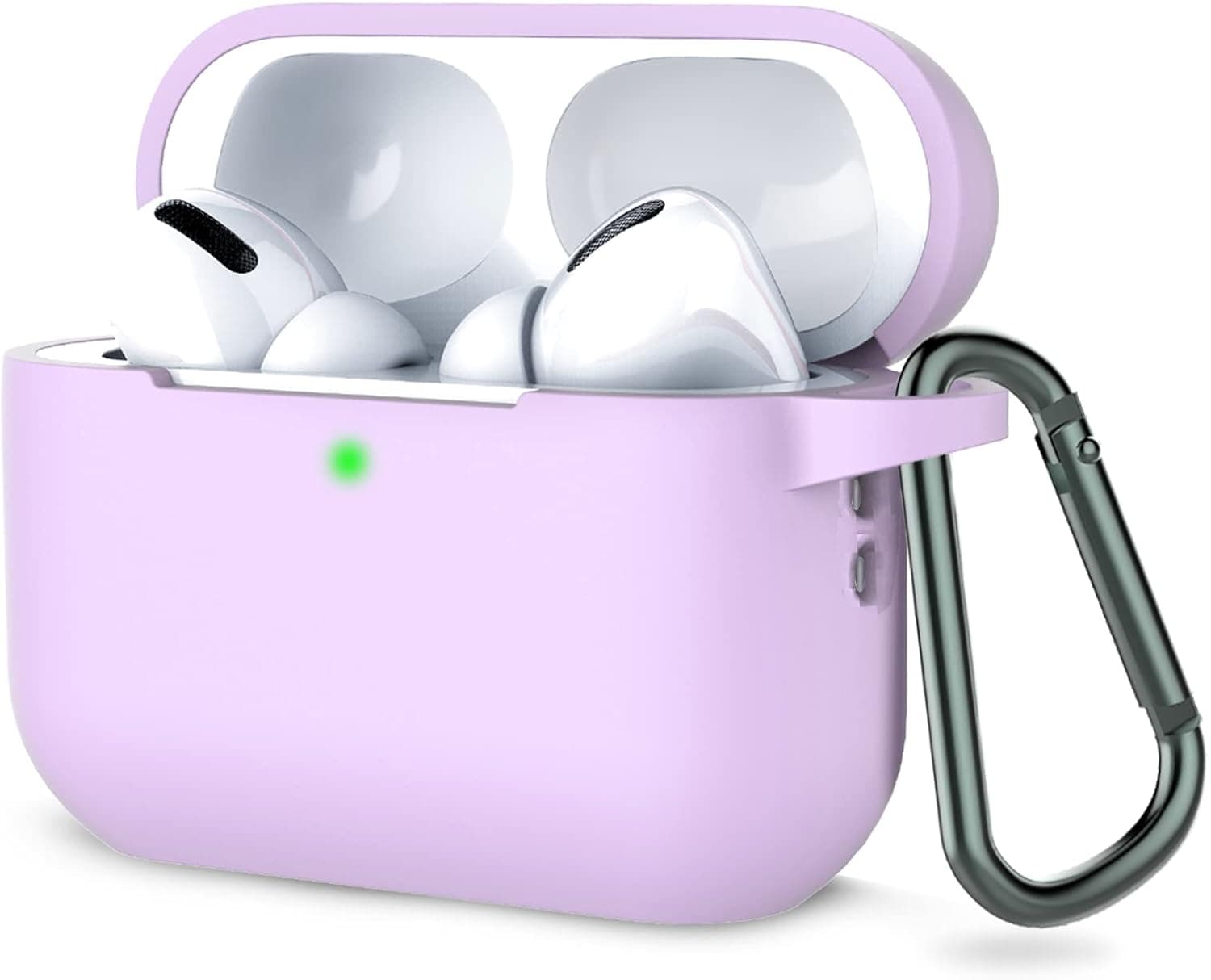 Coffea Airpods Pro 2nd Generation Case 2022, Silicone Protective Case with Keychain for New Apple Airpods Pro Case [Front LED Visible] - Lavender
