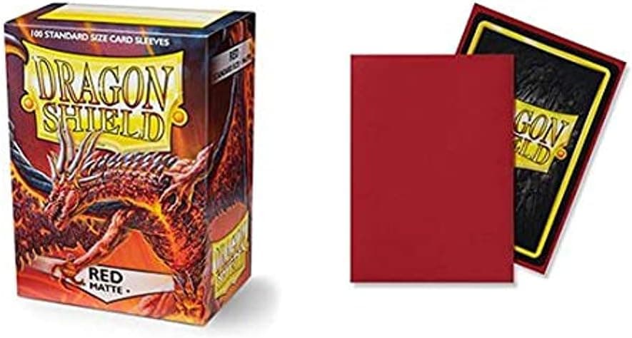 Dragon Shield Matte Red Standard Size 100 ct Card Sleeves Individual Pack