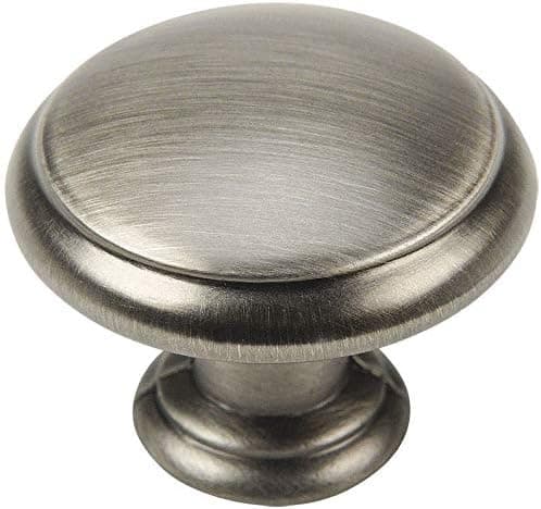 Cosmas 50 Pack 5422AS Antique Silver Cabinet Hardware Mushroom Knob - 1-3/16" Diameter
