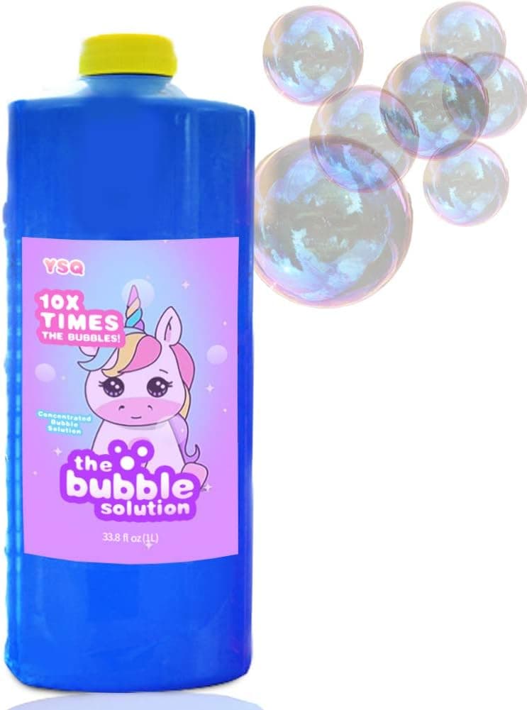 YSQ Toy Bubble Solution Refill (up to 2.6 Gallon) Big Bubble Solution 33.5 Ounce Concentrated Solution for Bubble Machine, Easter