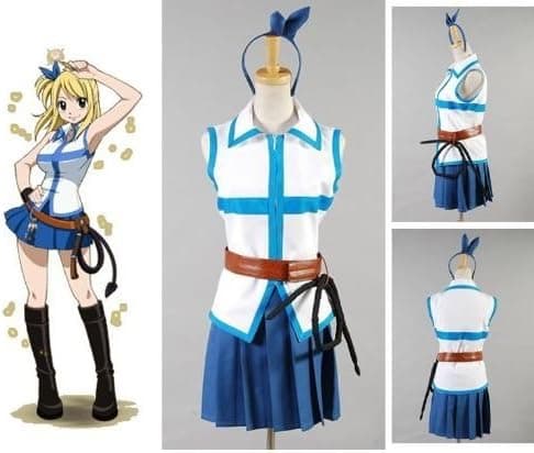 Micstore Fairy Tail Lucy Heartfilia Cosplay Custom Size.Please email us Your Measurements