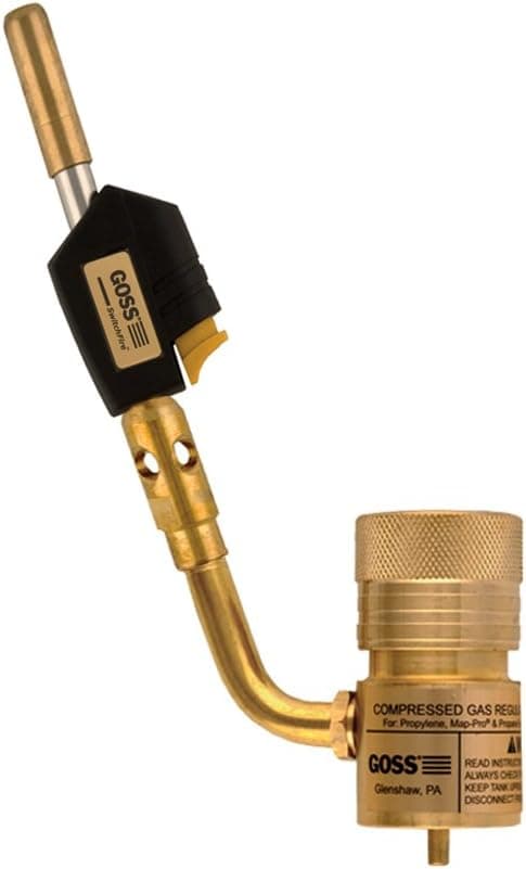 Goss GHT-100L Soldering Brazing Hand Torch with Hot Turbine Flame and Piezo Lighter Tip