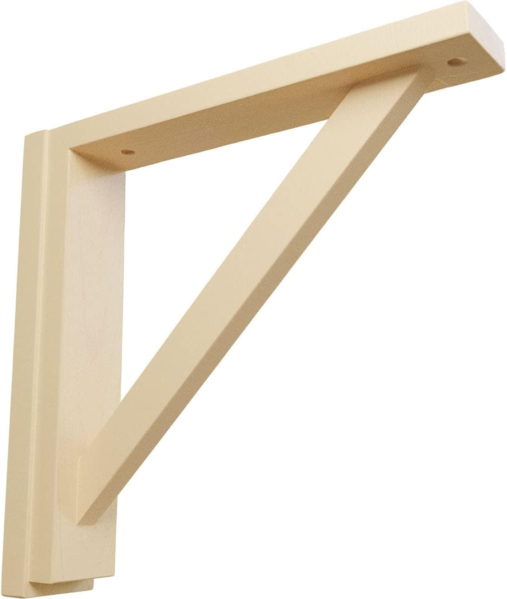 Ekena Millwork BKT02X12X12TRMA Traditional Shelf Wood Brackets, 2 1/2"W x 12 3/4"D x 12 1/4"H , Maple