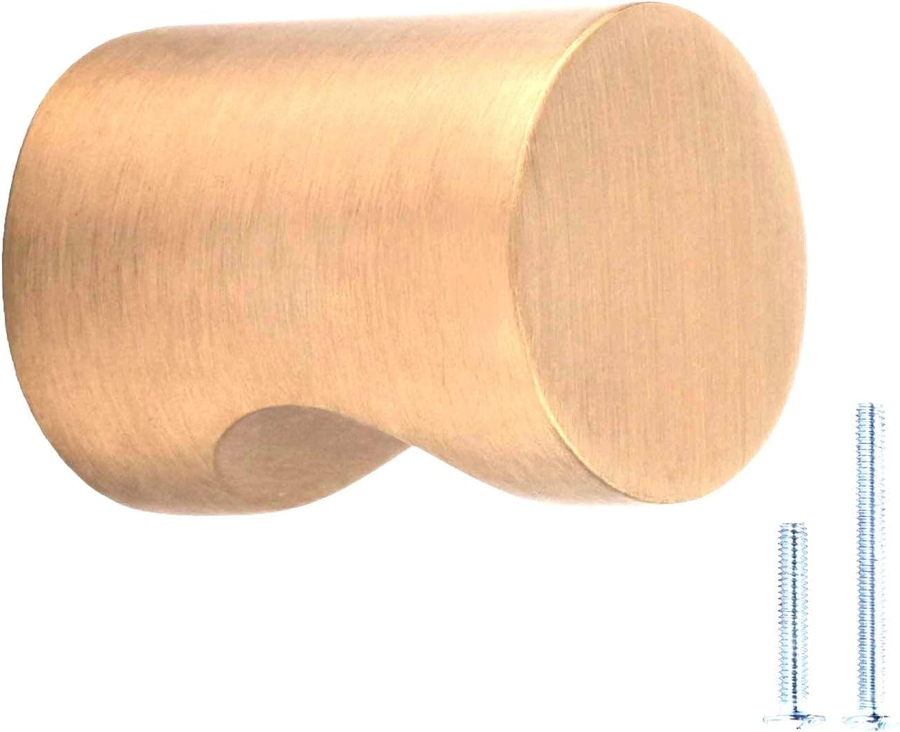 Amazon Basics Whistle Cabinet Knob, 0.75-inch Diameter, Golden Champagne, 25-pack