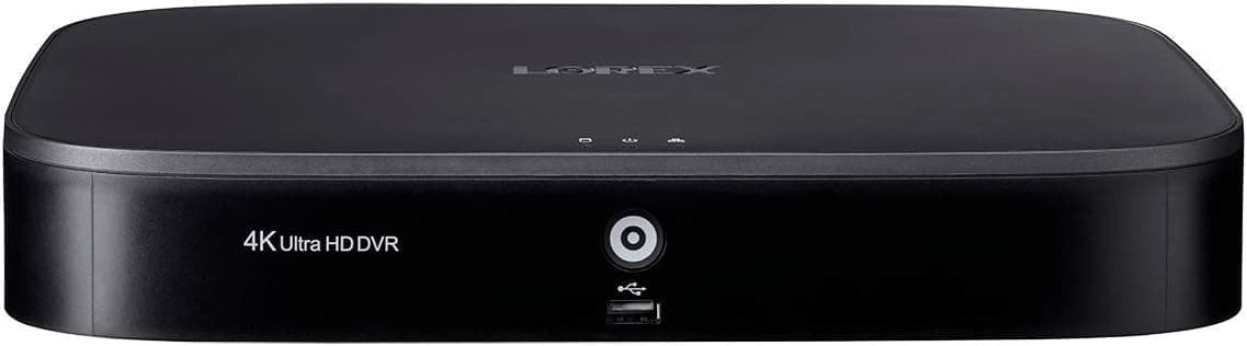Lorex D841A82B Series 8 Channel 4K HD 2TB Analog HD Security System DVR with Advanced Motion Detection Technology and Smart Home Voice Control, Black (Renewed)